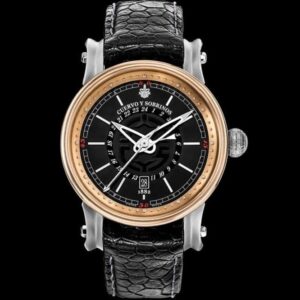 CUERVO Y SOBRINOS WATCH TORPEDO PIRATA GMT BRONZE 45MM