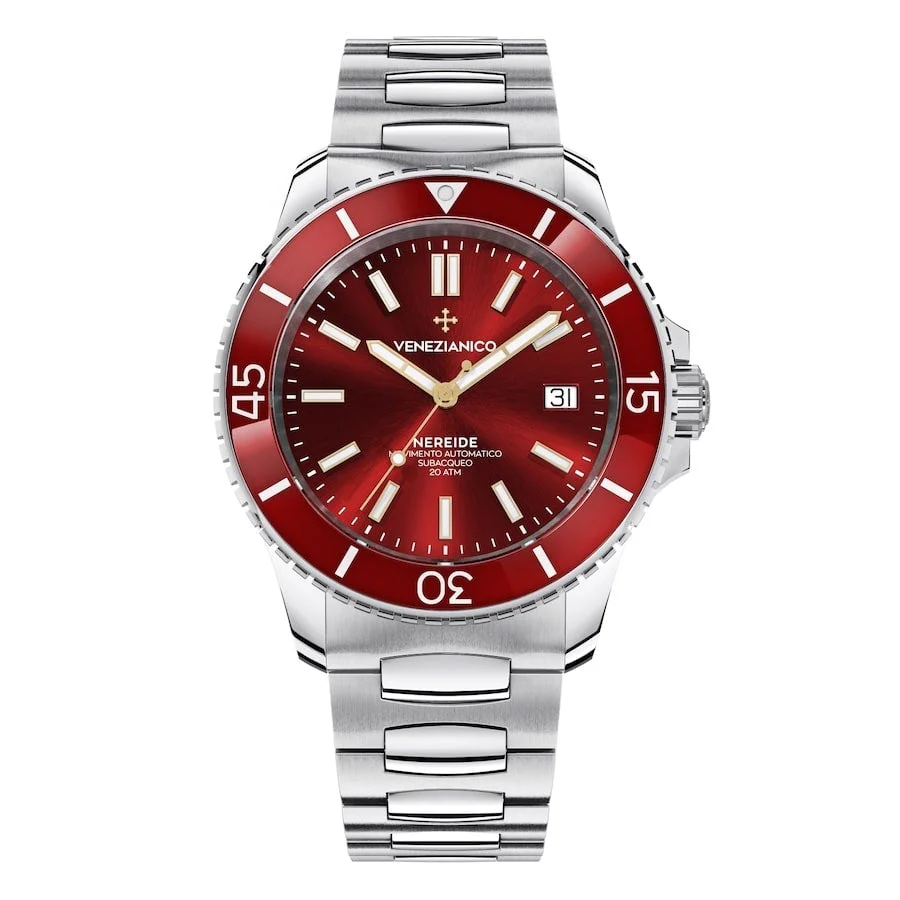 Venezianico Automatic Watch Nereide Canova Bracelet Red