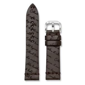 Engraved Leather Strap -Brown